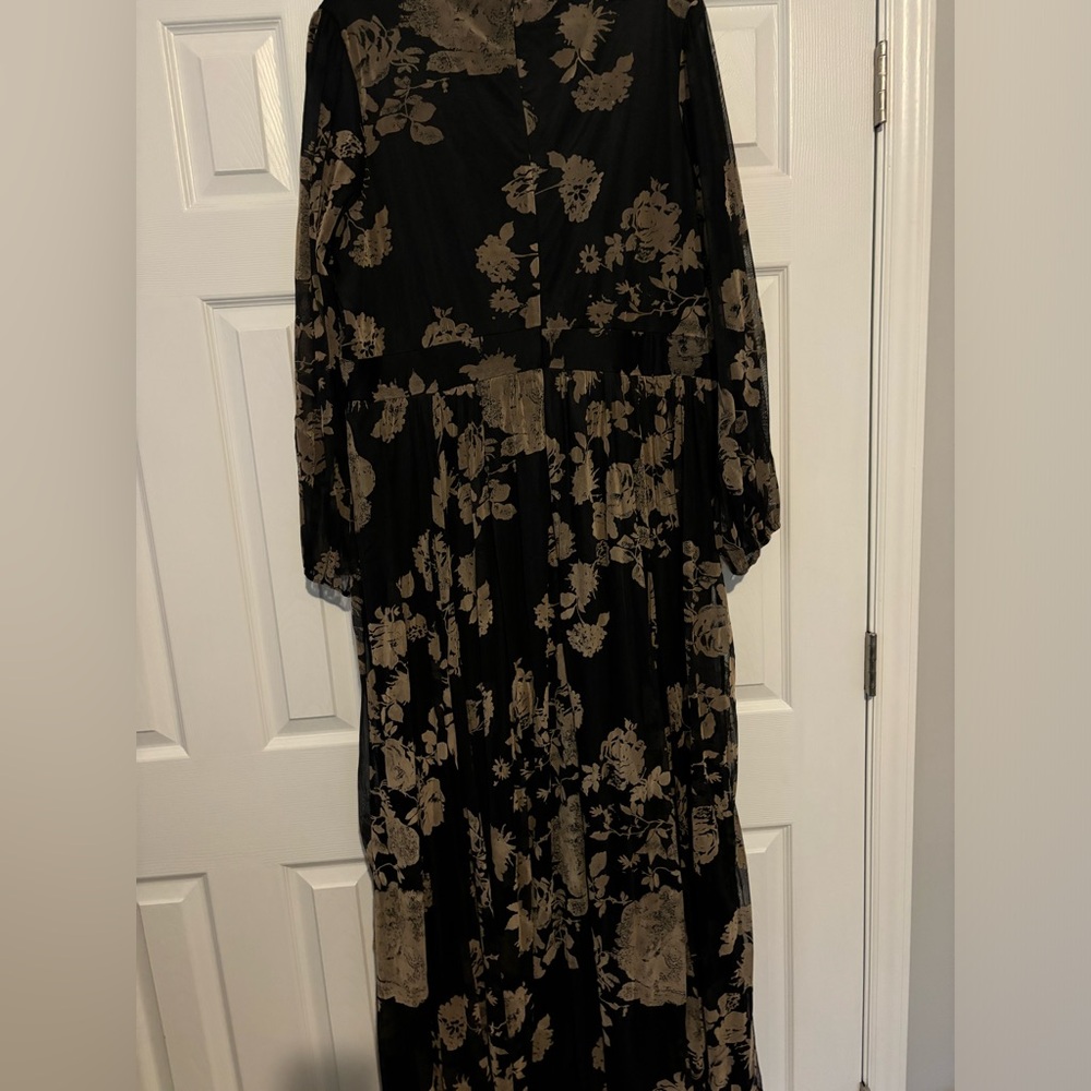 DM Fashion Adoria Floral Velvet Maxi 2X